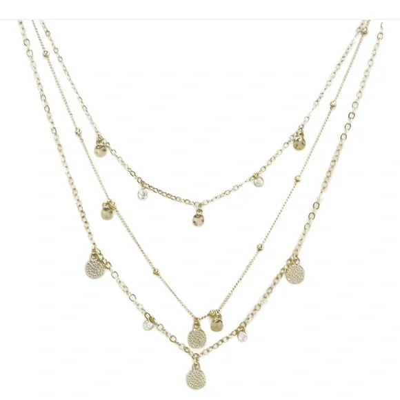 Ettika • Crystal Detailed Triple Layer Necklace - Picture 5 of 6